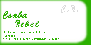 csaba nebel business card